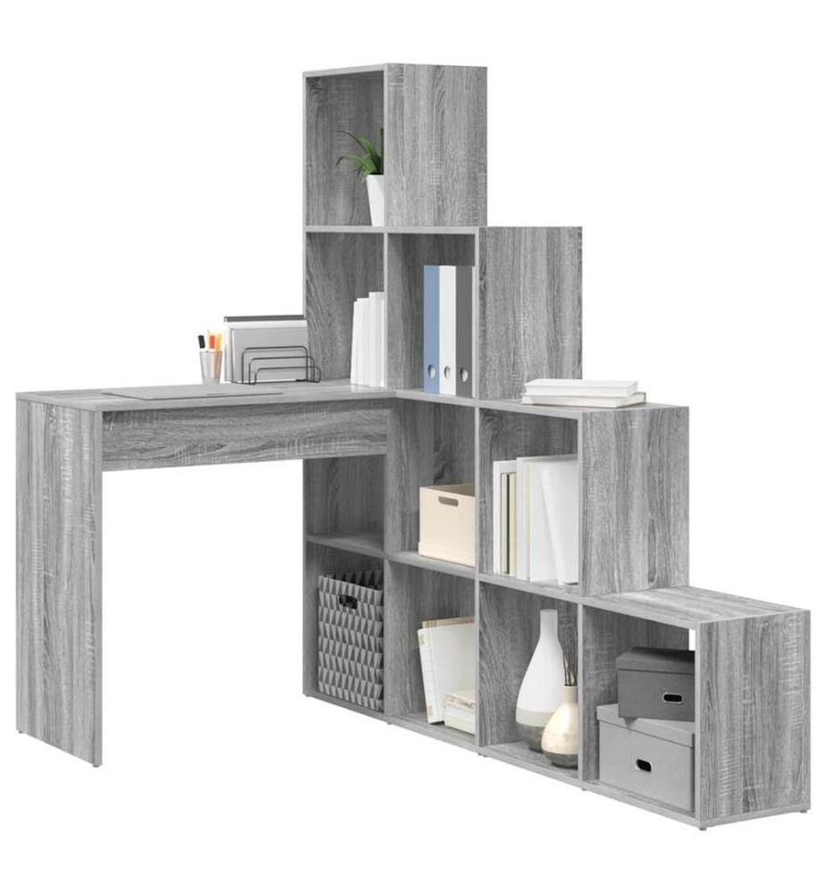 Scrivania d'angolo Grigio Sonoma 101,5 x 149,5 x 149,5 cm