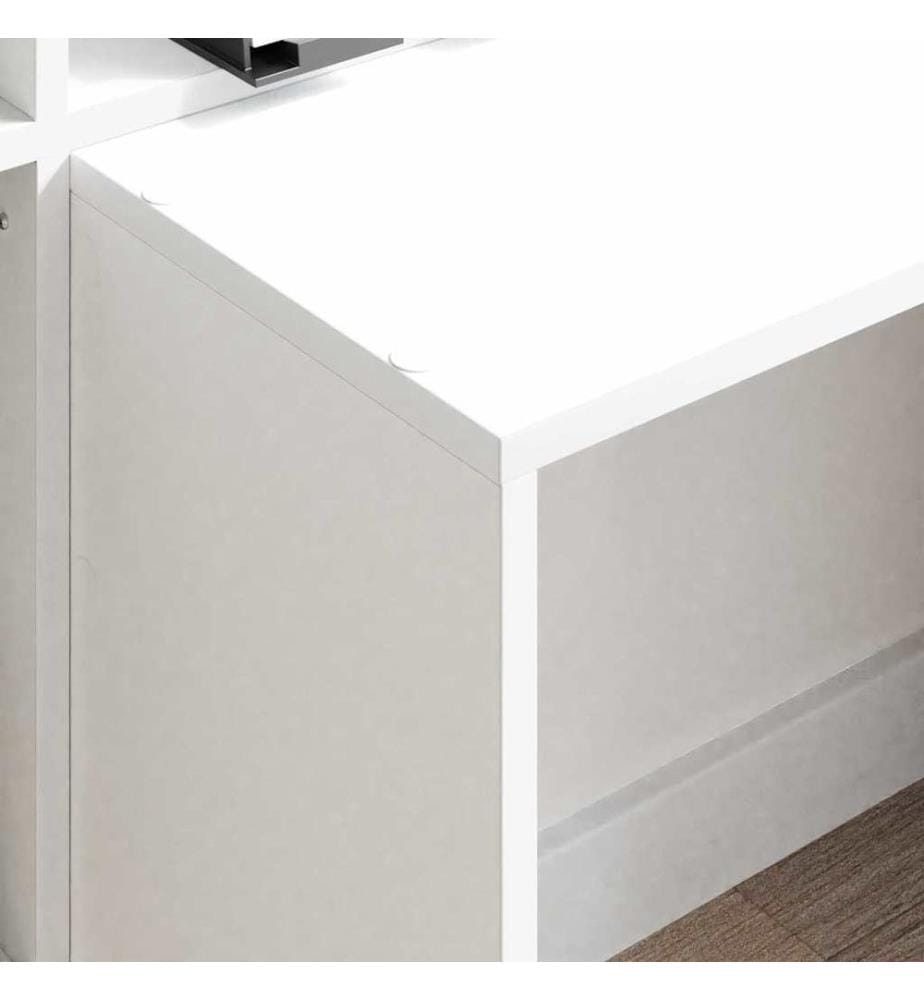 Scrivania con scaffale Bianca 138,5 x 55 x 143 cm Legno ingegnerizzato