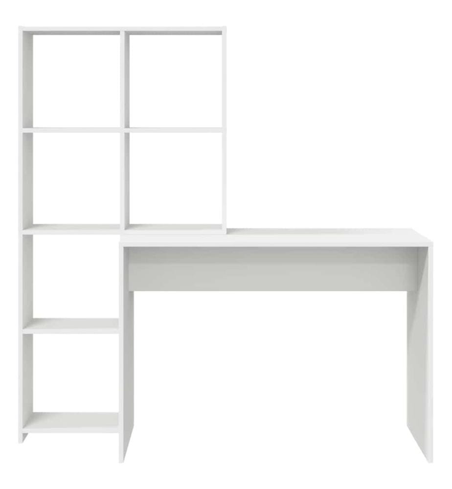Scrivania con scaffale Bianca 138,5 x 55 x 143 cm Legno ingegnerizzato