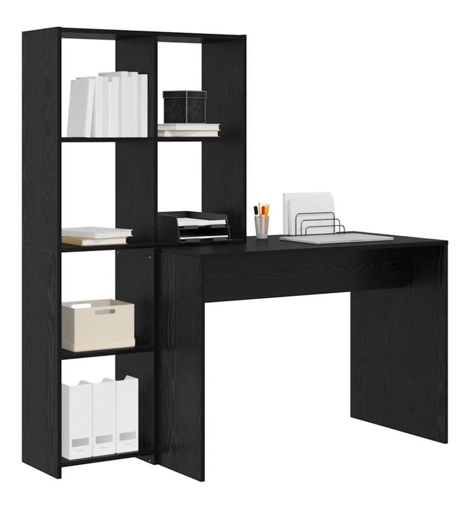 Scrivania Rovere nero 138,5 x 55 x 143 cm Legno ingegnerizzato