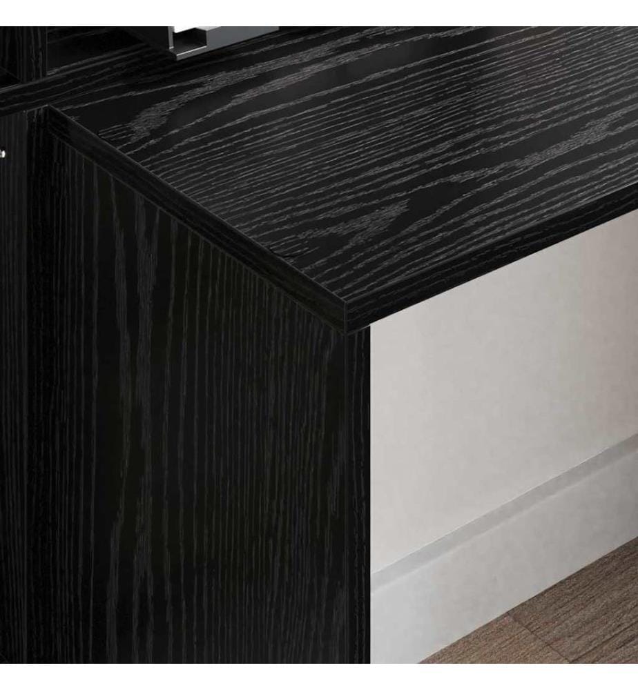 Scrivania Rovere nero 138,5 x 55 x 143 cm Legno ingegnerizzato