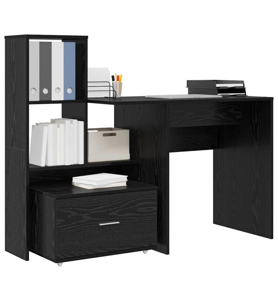 Scrivania Quercia Nera 131,5 x 50 x 106,5 cm Legno ingegnerizzato