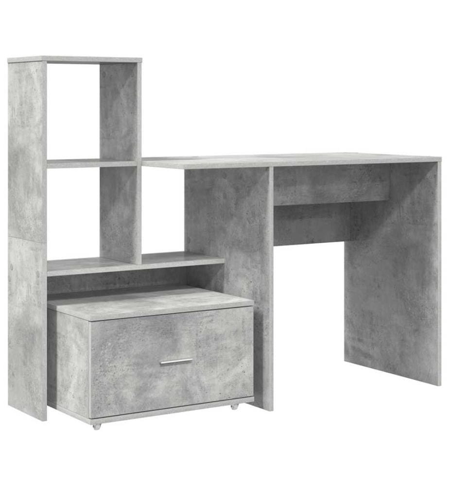 Scrivania Grigio Calcestruzzo 131,5 x 50 x 106,5 cm Legno ingegnerizzato