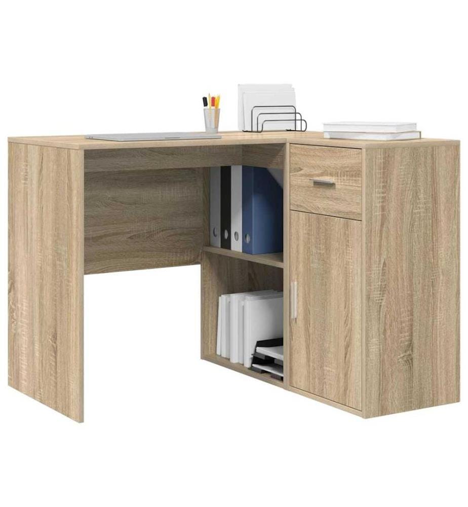 Scrivania d'Angolo con Cassetto Quercia Sonoma 102 x 88 x 75 cm