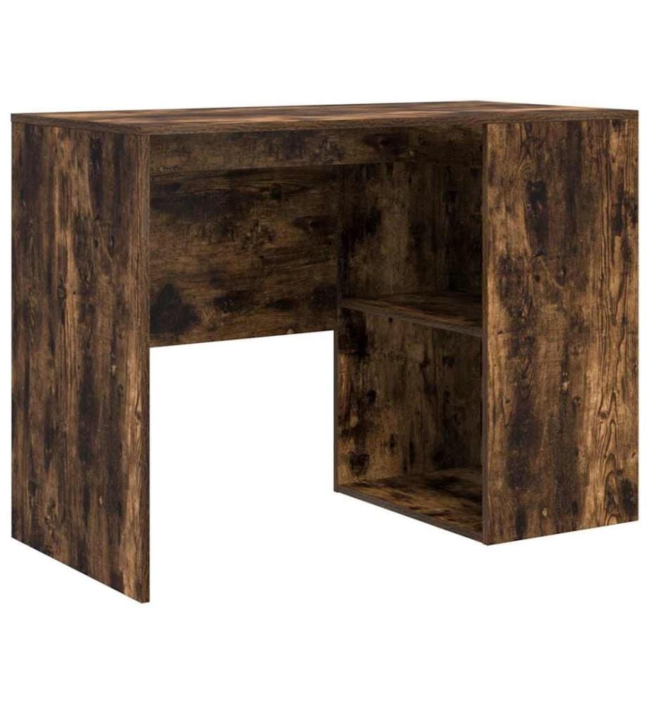 Scrivania d'Angolo con Cassetto Quercia Affumicata 102 x 88 x 75 cm