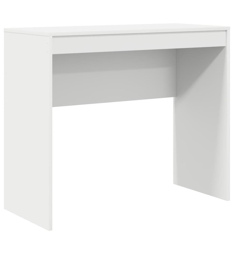 Scrivania con cassetto con scaffale con stoccaggio 2 pz Bianco