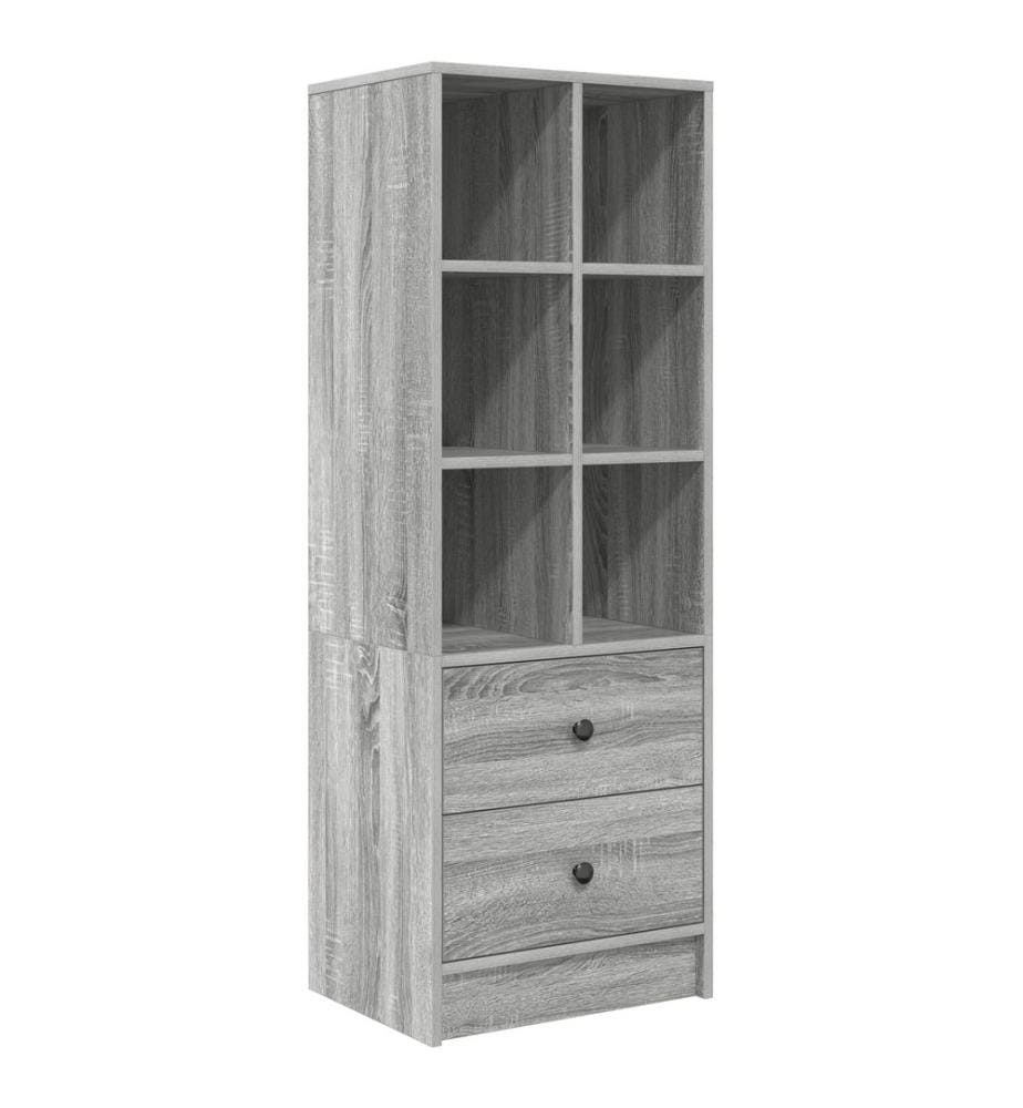 Schreibtisch mit Schubladen 2 pcs Graues Sonoma
