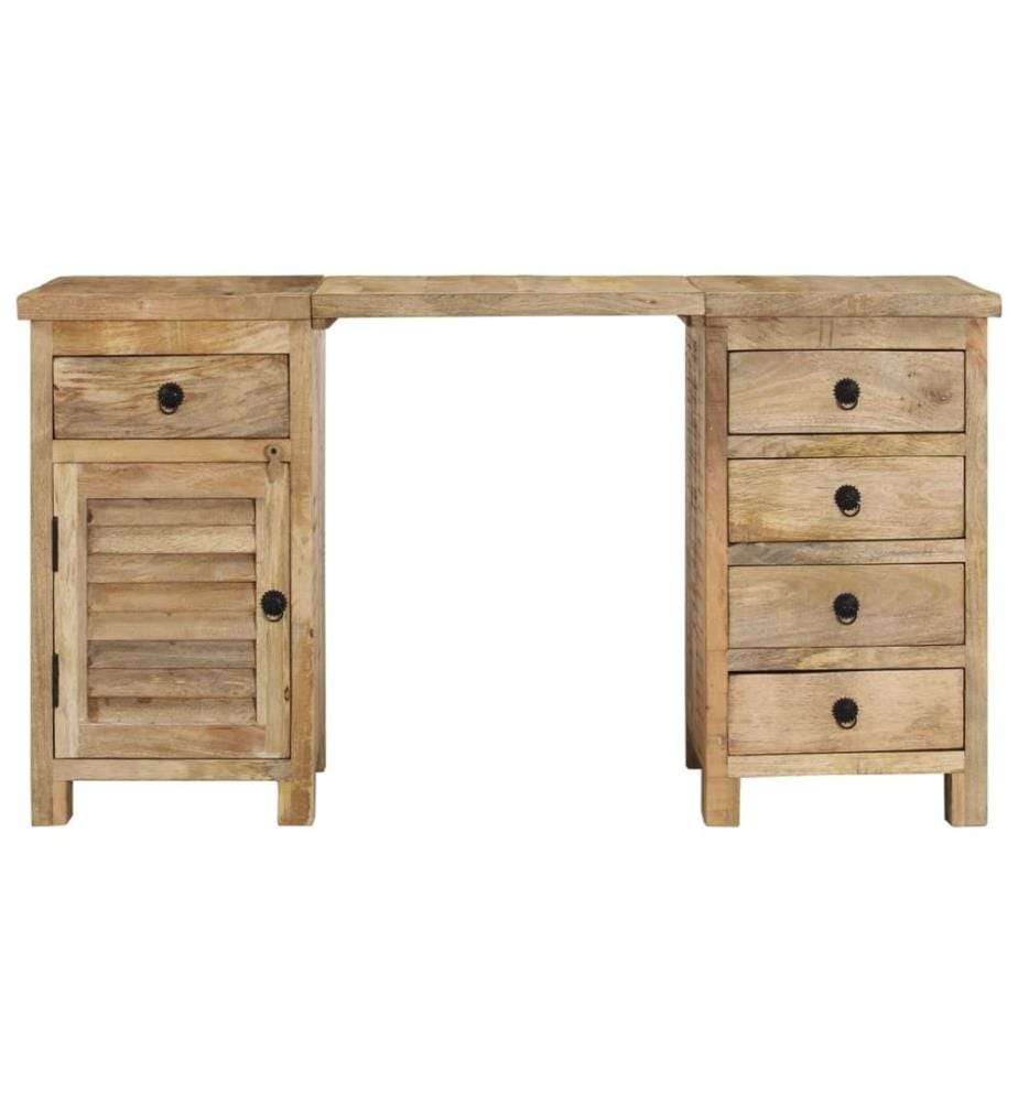 Scrivania con cassetti Legno di mango massiccio 140x50x77 cm