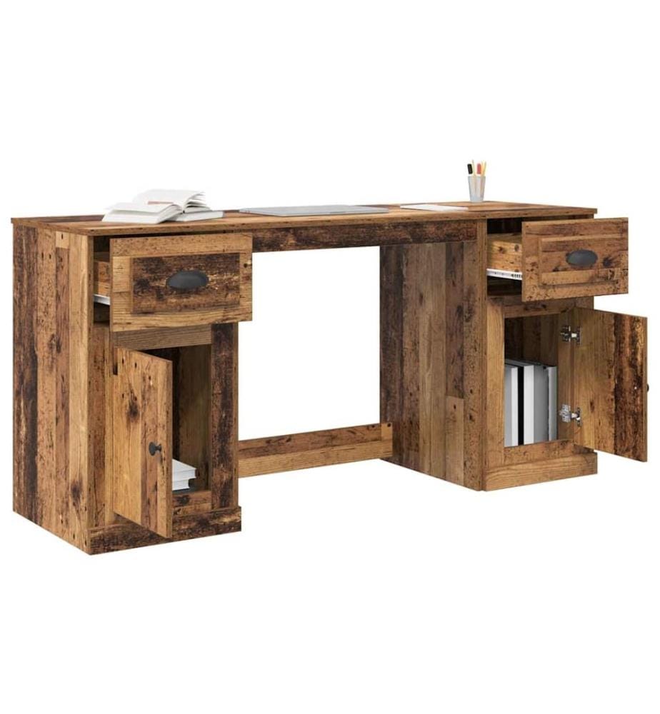 Scrivania con armadio con cassetto Legno Antico 154,5 x 50 x 75 cm