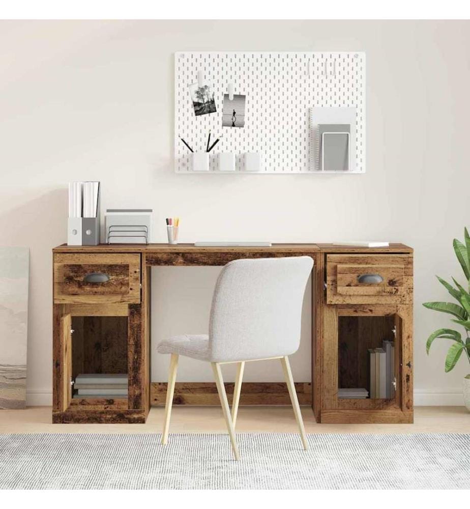 Scrivania con armadio con cassetto Legno Antico 154,5 x 50 x 75 cm