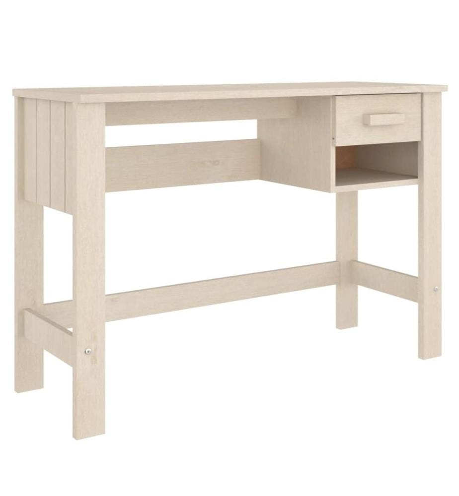 Scrivania HAMAR Marrone miele 110x40x75 cm Legno massiccio di pin