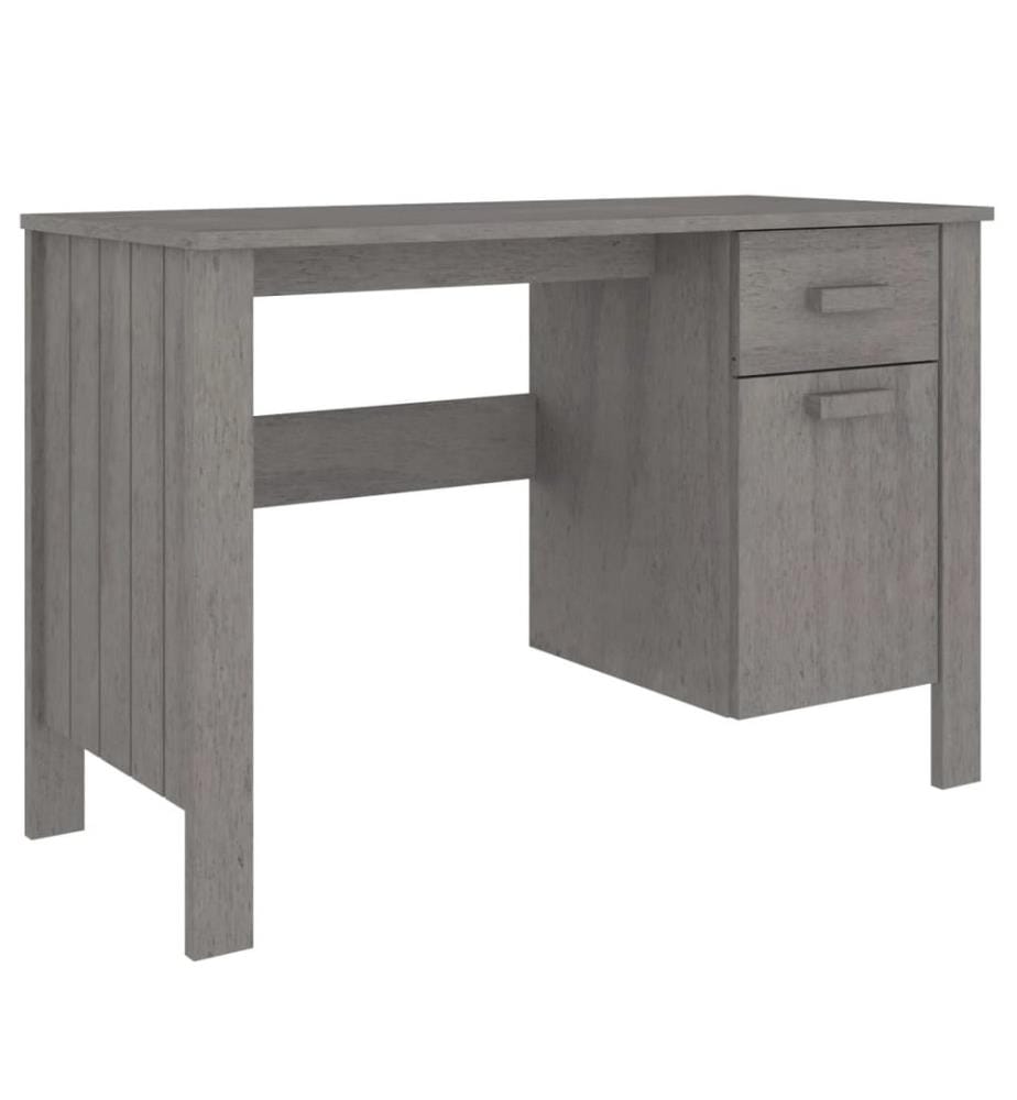 Scrivania HAMAR Grigio chiaro 113x50x75 cm Legno massiccio di pin
