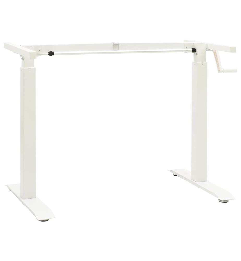 Scrivania Bianco e Naturale 120 x 60 cm Legno massiccio di quercia