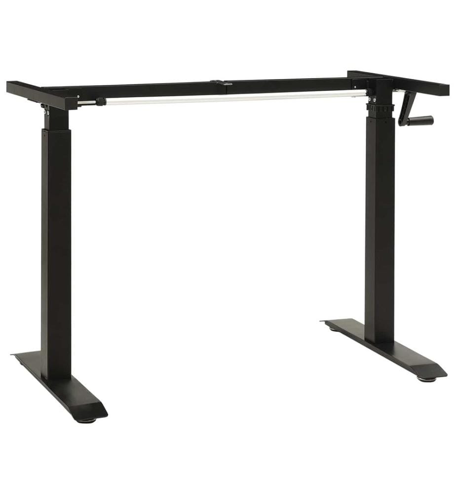 Scrivania Nero e Marrone Chiaro 140 x 60 cm Legno massiccio di quercia