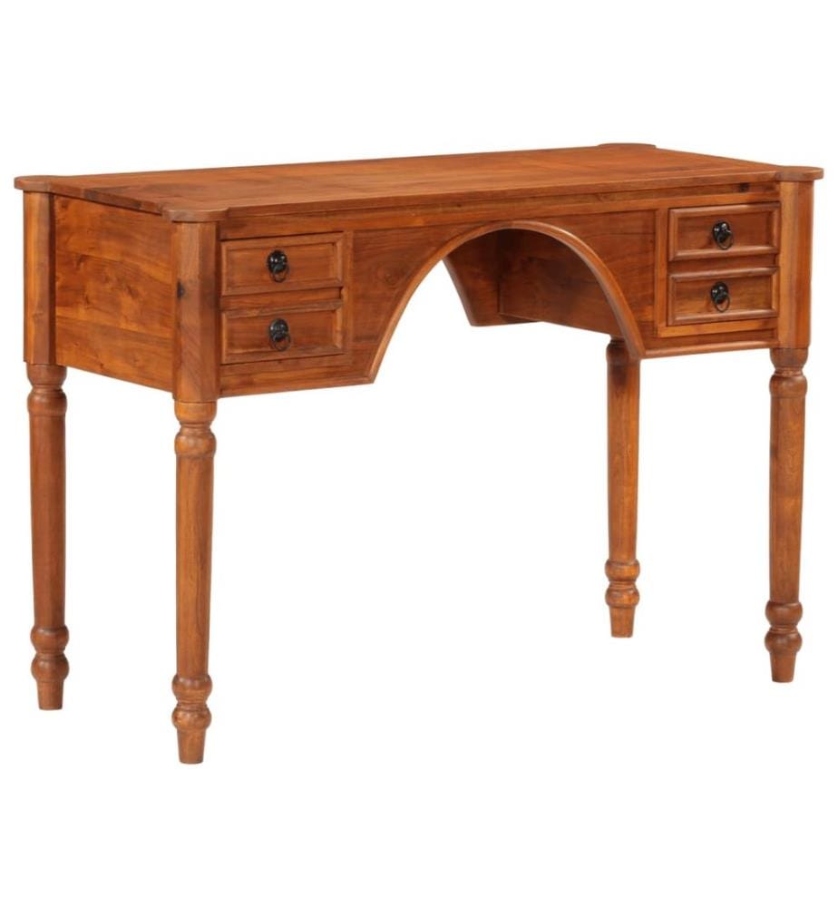 Scrivania con cassetti 110x50x76 cm legno di acacia solido