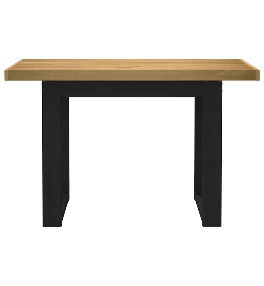 Scrivania NOAIN piedi a forma di U 120x50x75 cm legno massiccio di pino