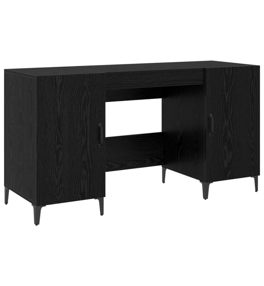 Scrivania con porta Quercia nera 140 x 50 x 75 cm Legno ingegnerizzato