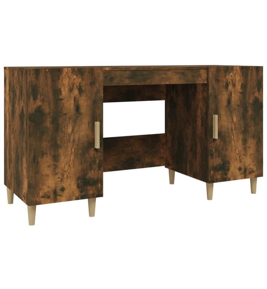 Scrivania Quercia fumé 140x50x75 cm Legno ingegnerizzato