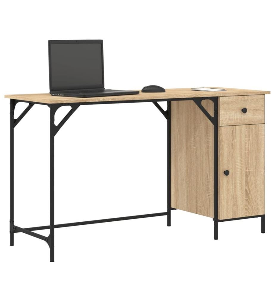 Computertisch Sonoma-Eiche 131x48x75 cm Holzwerkstoff