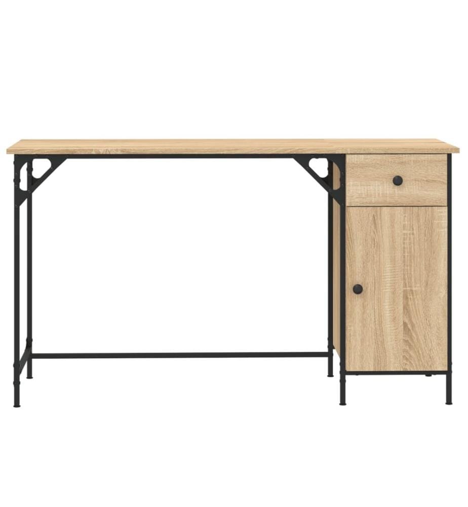 Computertisch Sonoma-Eiche 131x48x75 cm Holzwerkstoff