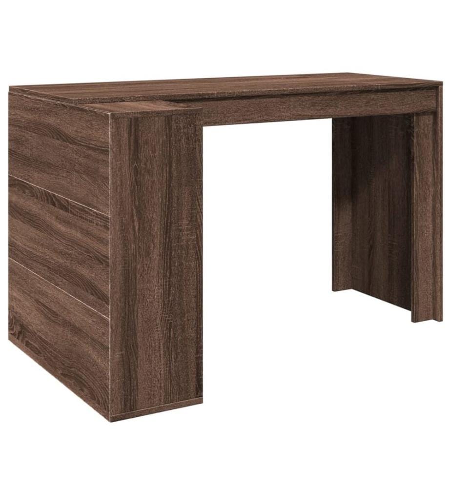 Scrivania quercia marrone 123,5x73,5x75 cm legno ingegnerizzato