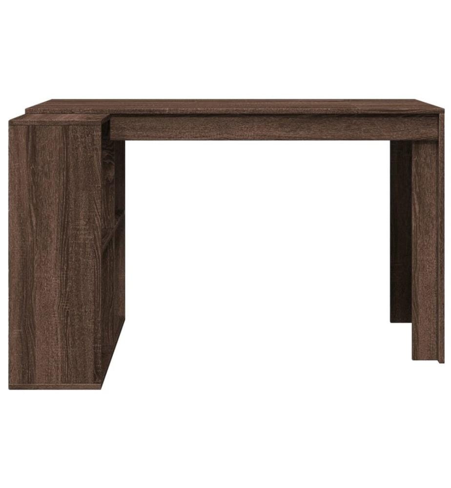 Scrivania quercia marrone 123,5x73,5x75 cm legno ingegnerizzato