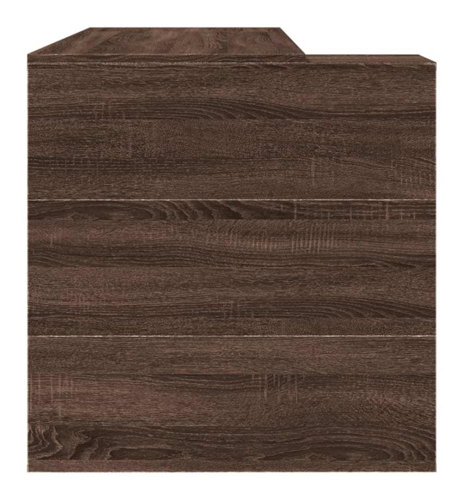Scrivania quercia marrone 123,5x73,5x75 cm legno ingegnerizzato