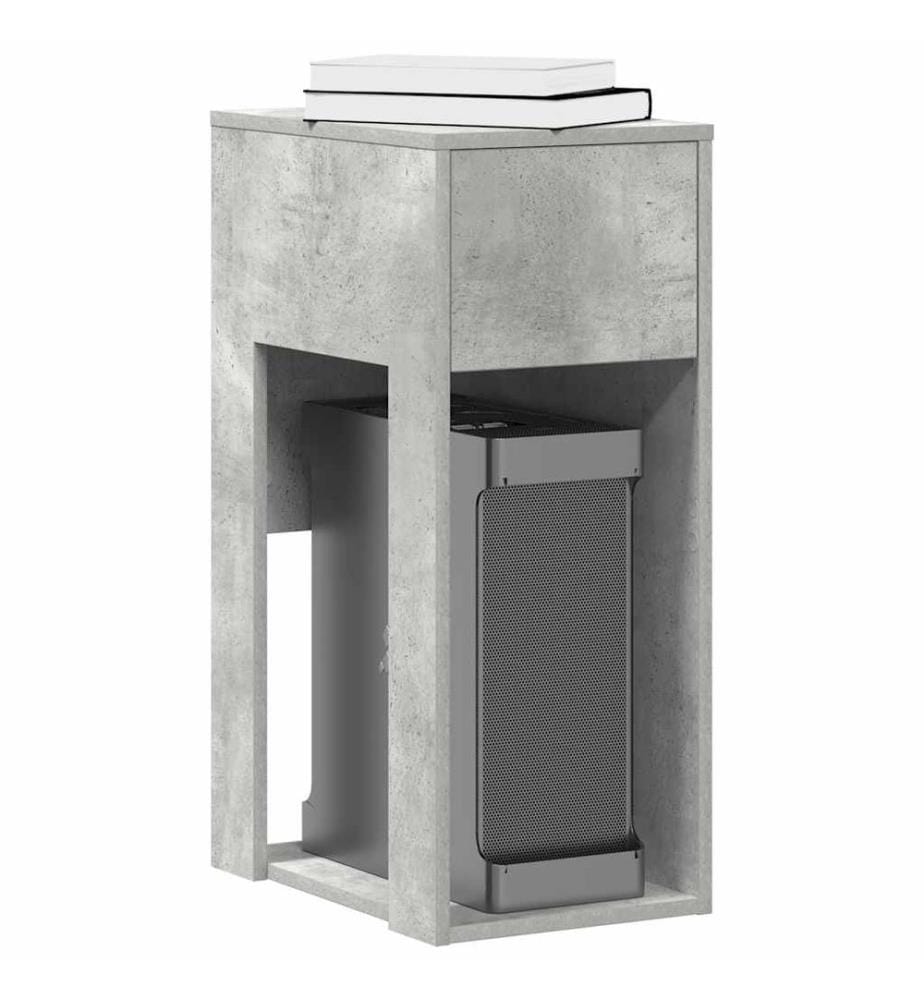 Computerschrank mit Schublade Betongrau 30x44x74 cm
