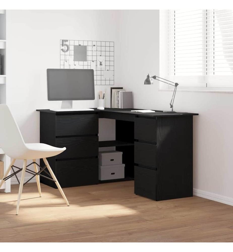 Scrivania Quercia nera 145 x 100 x 76 cm Legno ingegnerizzato