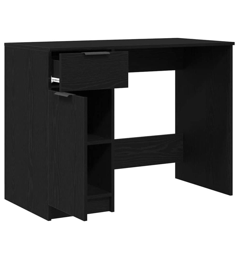 Scrivania con porta Rovere nero 100 x 50 x 75 cm Legno ingegnerizzato