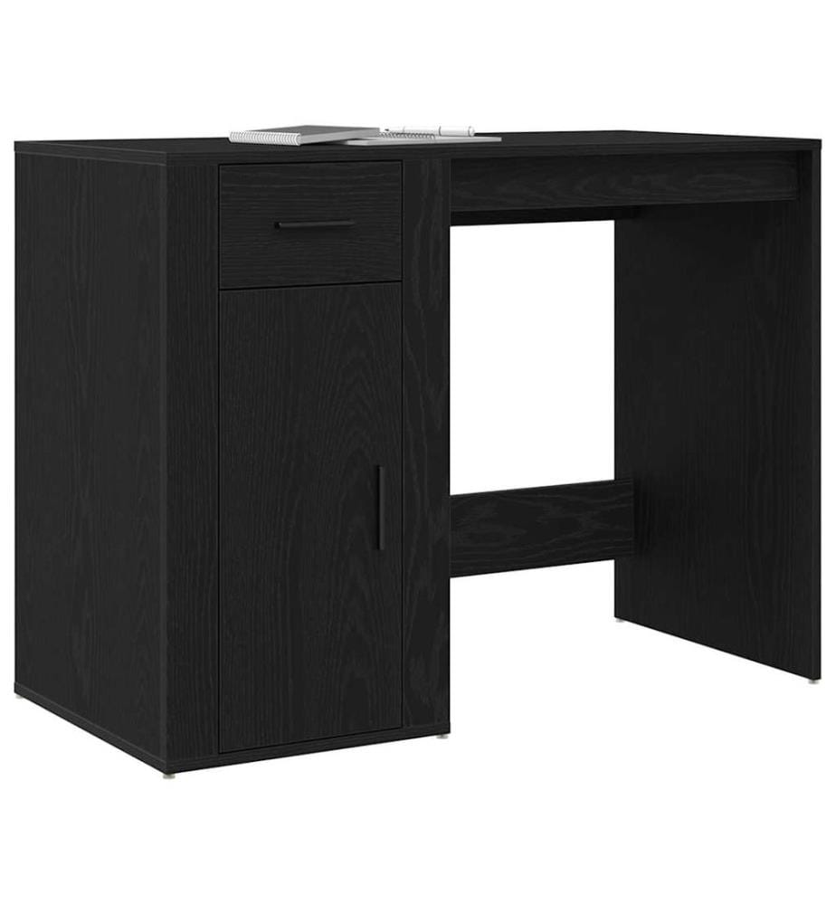 Scrivania con porta Rovere nero 100 x 49 x 74 cm Legno ingegnerizzato