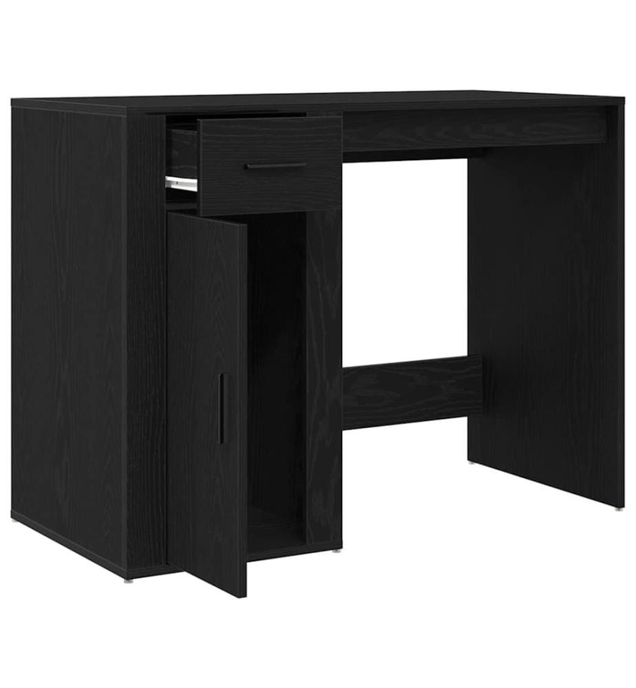 Scrivania con porta Rovere nero 100 x 49 x 74 cm Legno ingegnerizzato