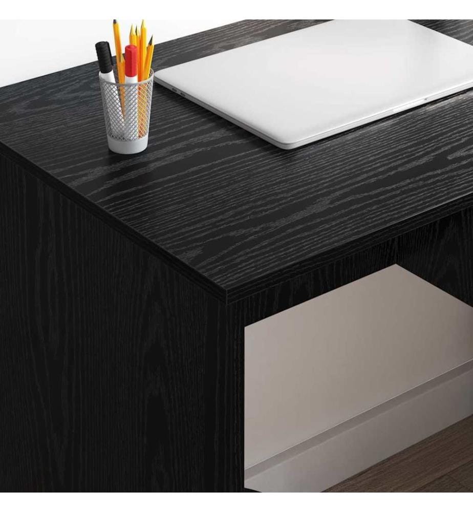 Scrivania con cassetto Quercia nera 90 x 49 x 75 cm Legno ingegnerizzato