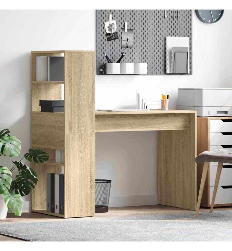 Scrivania Quercia Sonoma 113 x 54 x 120 cm Legno ingegnerizzato