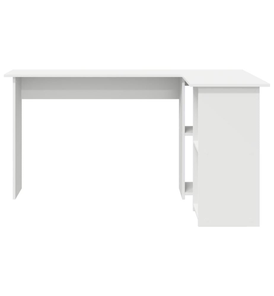 Scrivania con scaffale Bianco 142 x 102 x 73 cm Legno ingegnerizzato