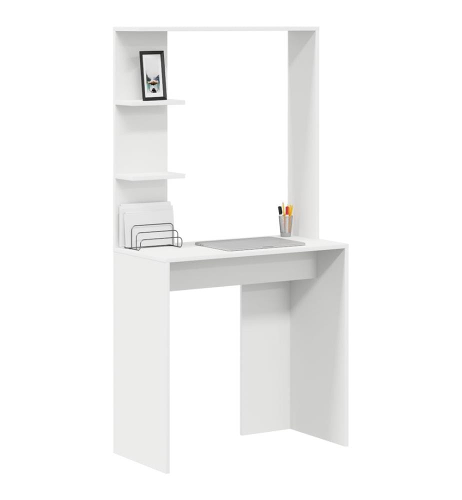 Scrivania Bianco 78,5 x 37 x 154,5 cm Legno di ingegneria