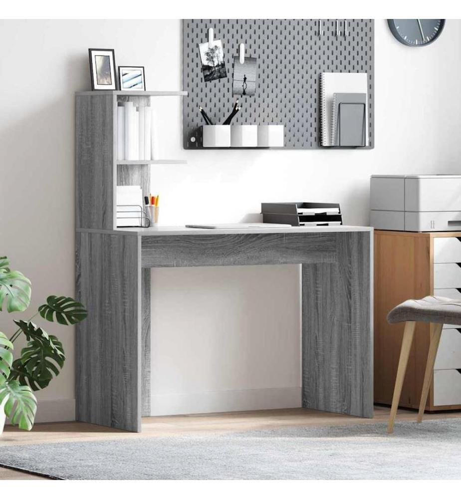 Scrivania Grigio Sonoma 102 x 50 x 124 cm Legno di ingegneria