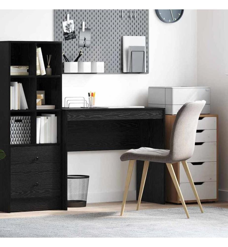 Scrivania Rovere nero 90 x 40 x 76 cm
