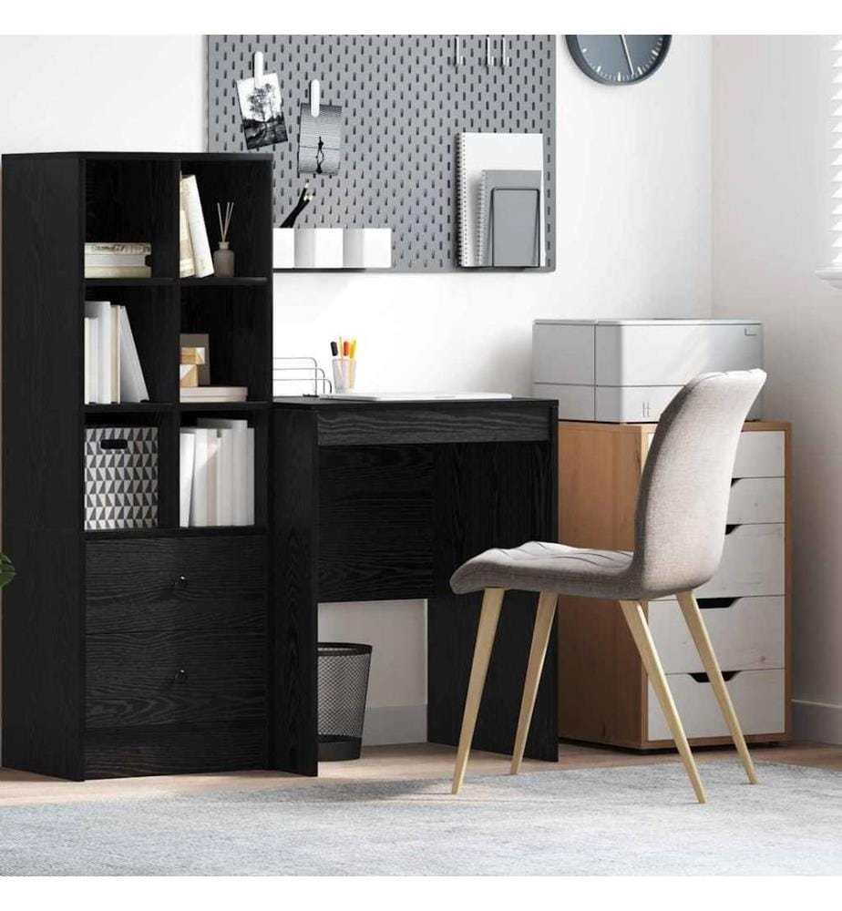 Scrivania Rovere nero 60 x 50 x 76 cm