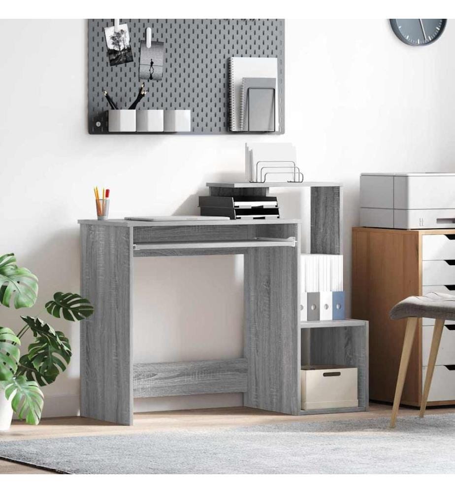 Scrivania Grigio Sonoma 106 x 41 x 88.5 cm Legno ingegnerizzato