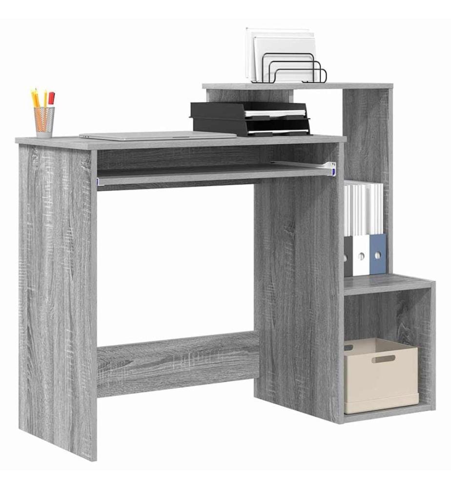 Scrivania Grigio Sonoma 106 x 41 x 88.5 cm Legno ingegnerizzato