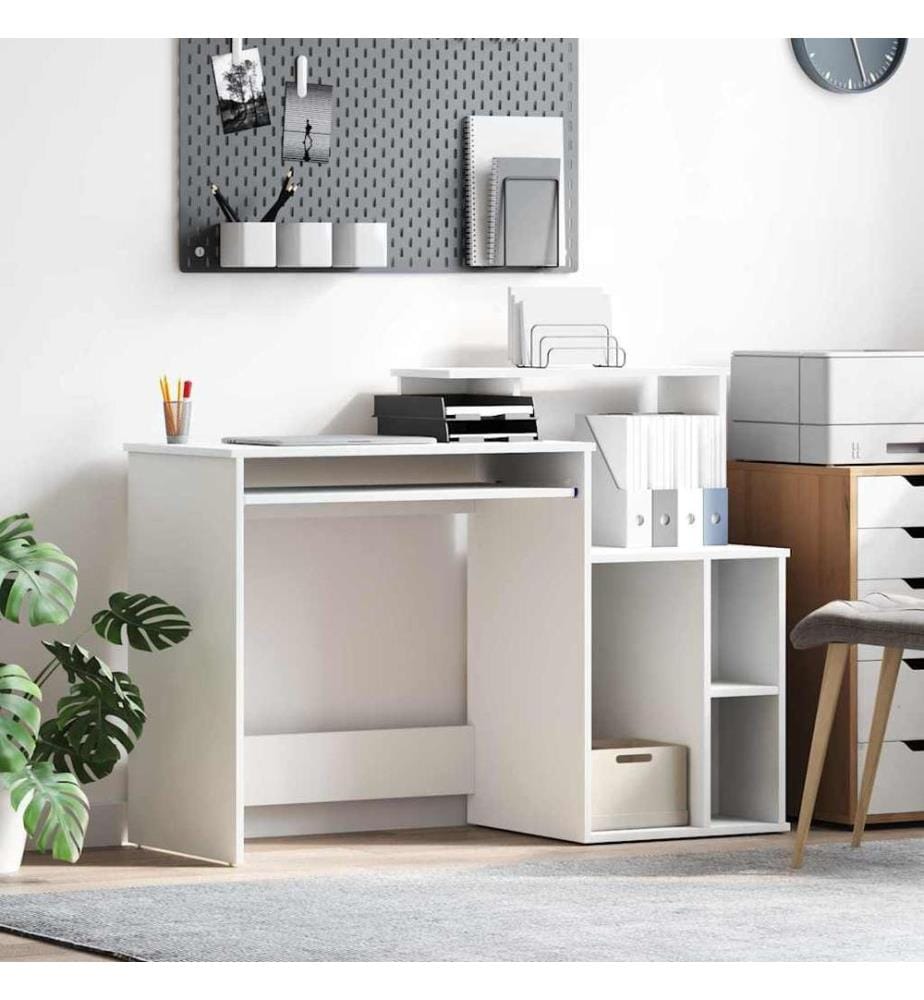 Scrivania con cassetto Bianco 120,5 x 44 x 88,5 cm Legno ingegnerizzato
