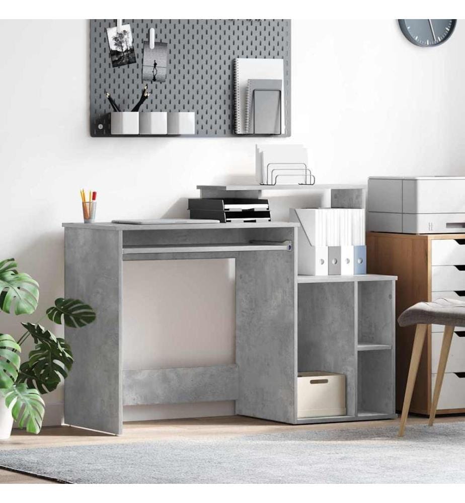 Scrivania Grigio cemento 120,5 x 44 x 88,5 cm Legno ingegnerizzato