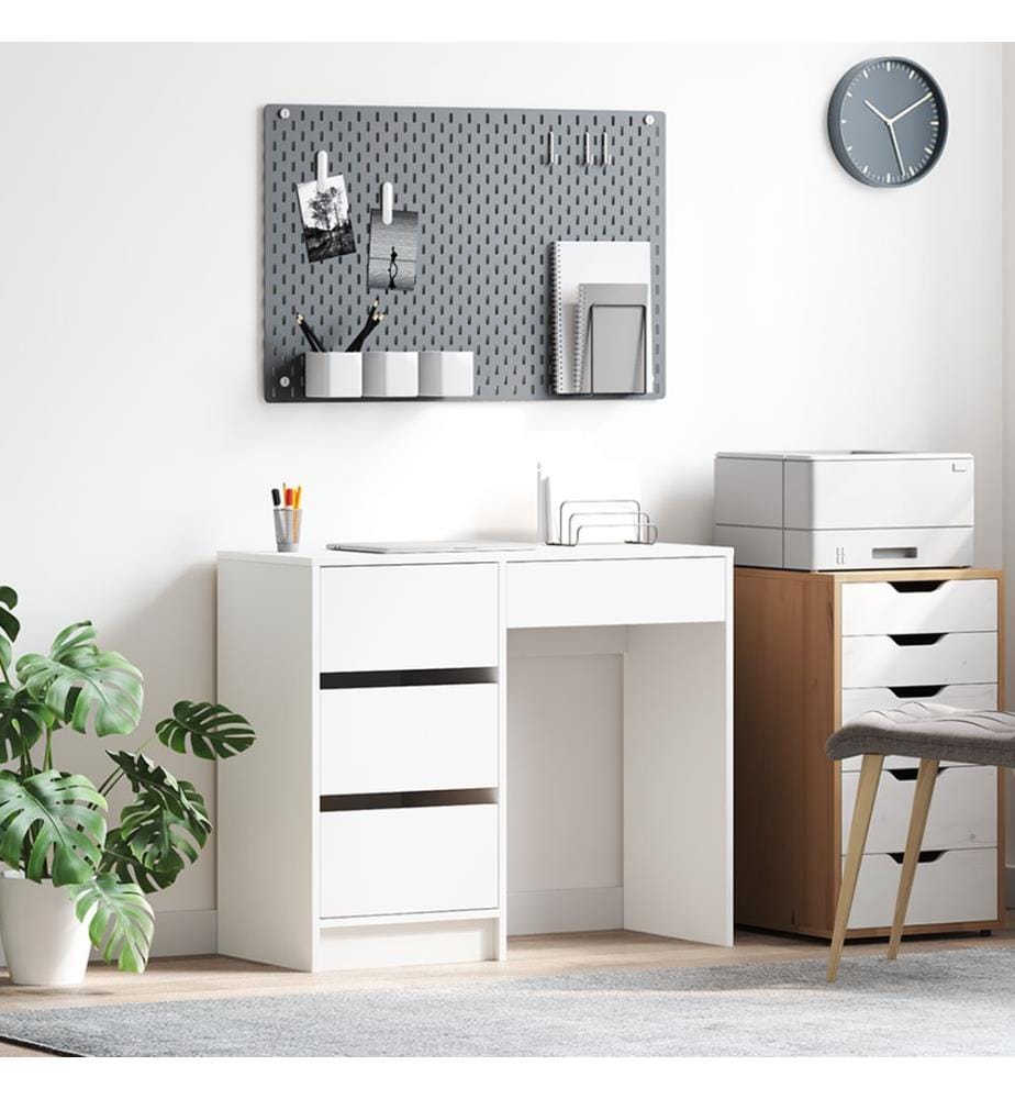 Scrivania con cassetto Bianco 90 x 37,5 x 75 cm Legno ingegnerizzato