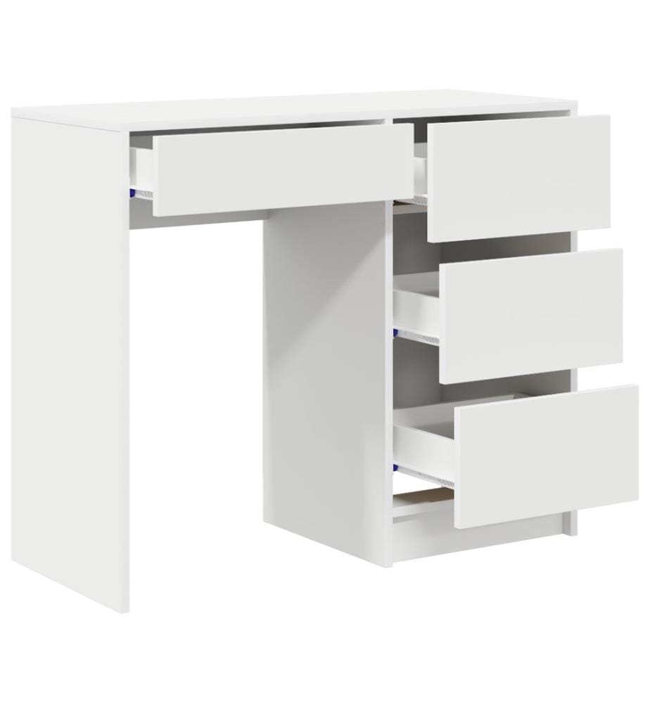 Scrivania con cassetto Bianco 90 x 37,5 x 75 cm Legno ingegnerizzato