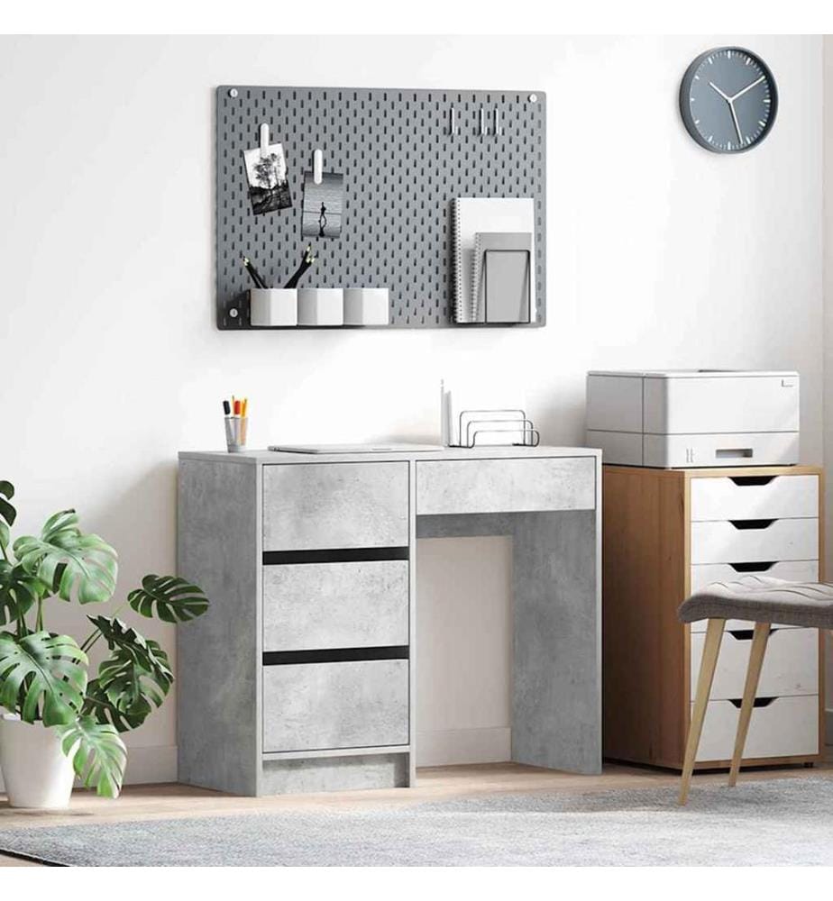 Scrivania Grigio cemento 90 x 37,5 x 75 cm Legno ingegnerizzato