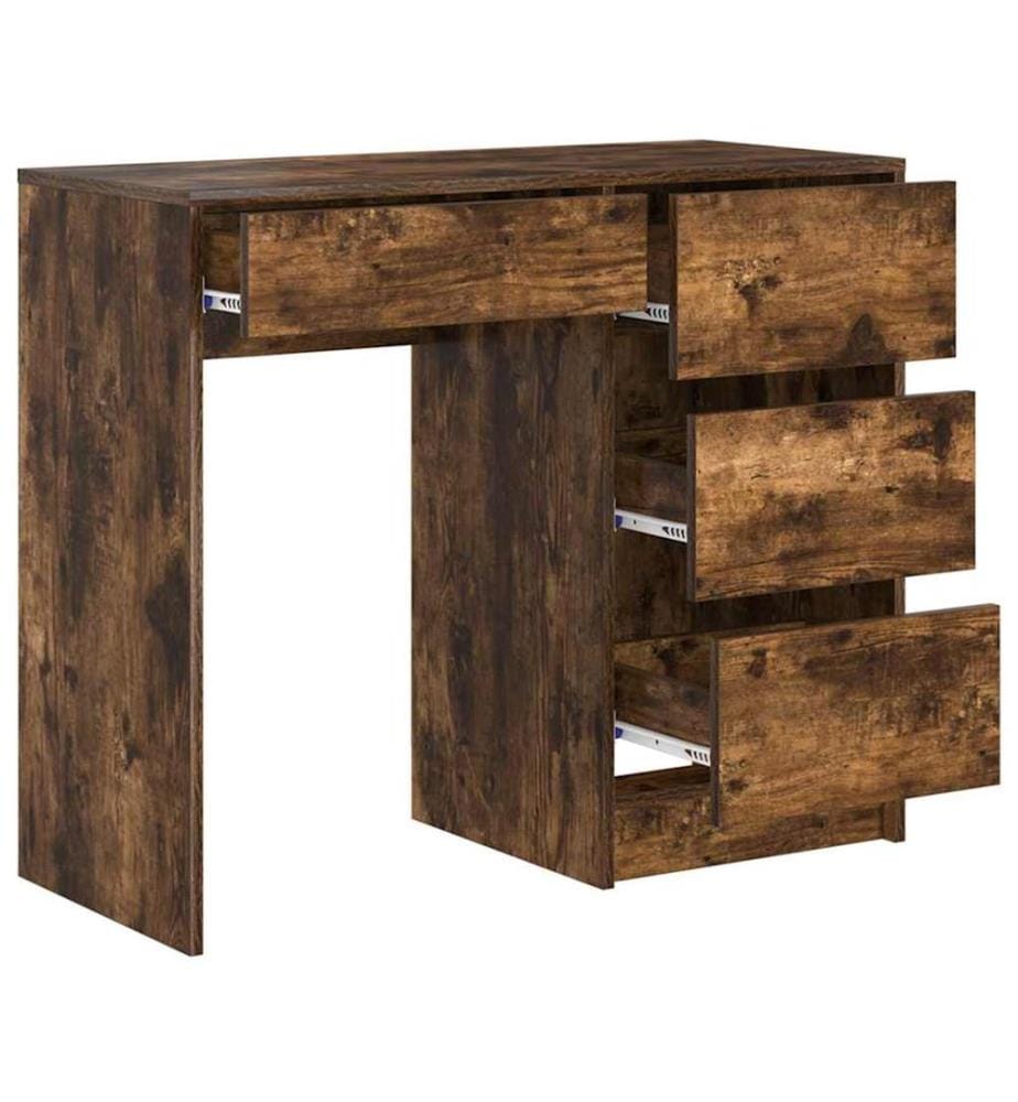 Scrivania Quercia affumicata 90 x 37,5 x 75 cm Legno ingegnerizzato