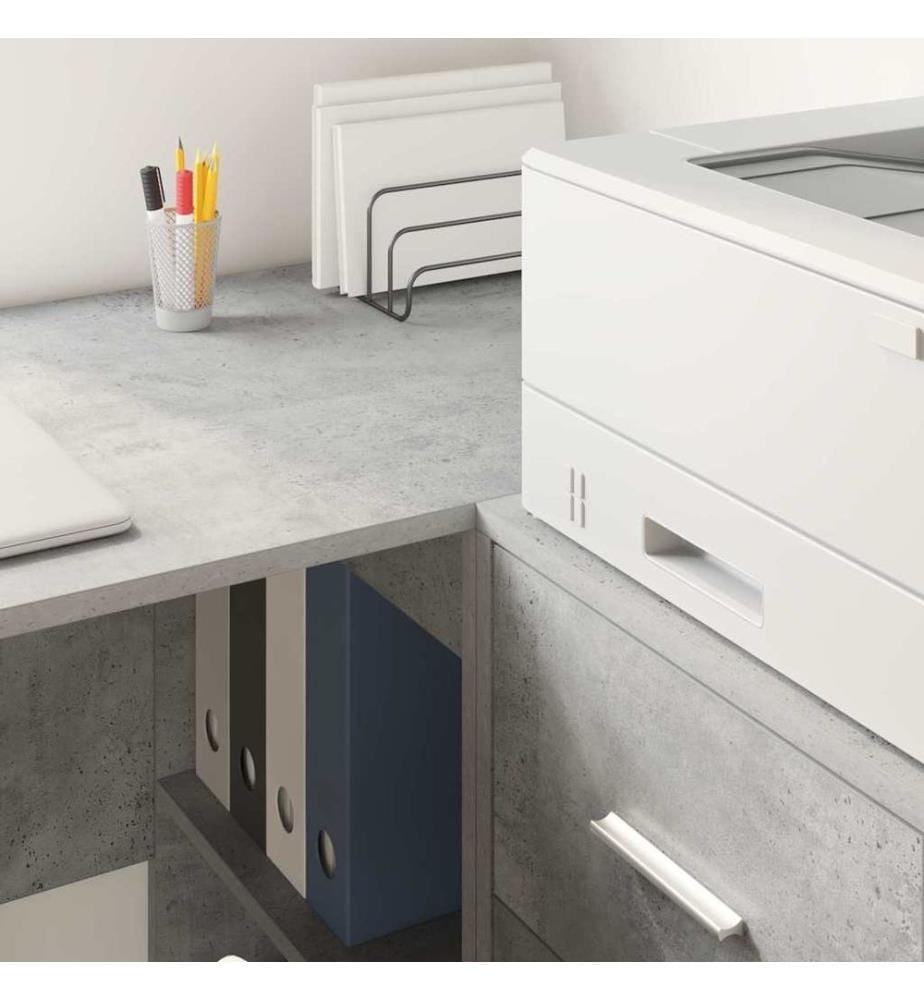 Scrivania Grigio cemento 102 x 50 x 75 cm Legno ingegnerizzato