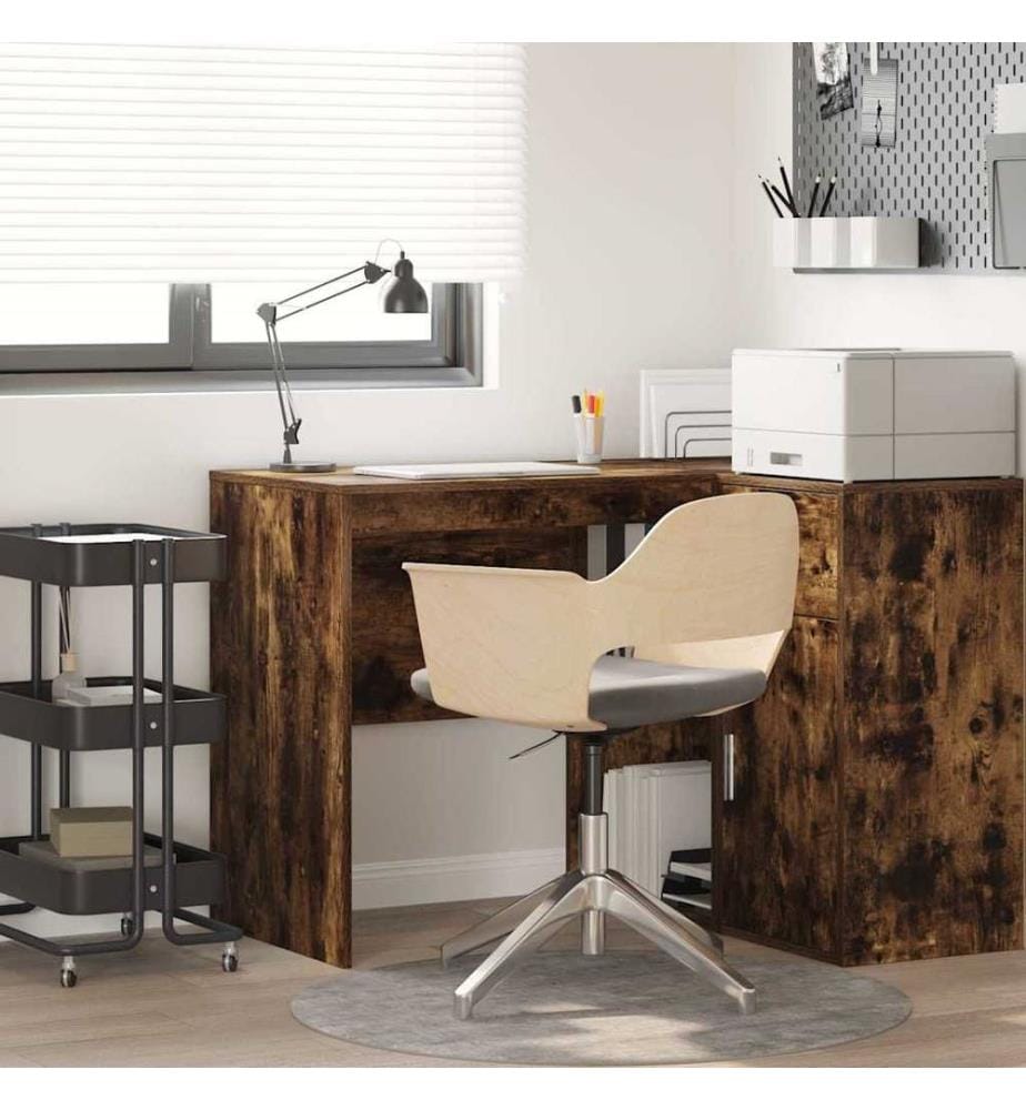 Scrivania Quercia affumicata 102 x 50 x 75 cm Legno ingegnerizzato