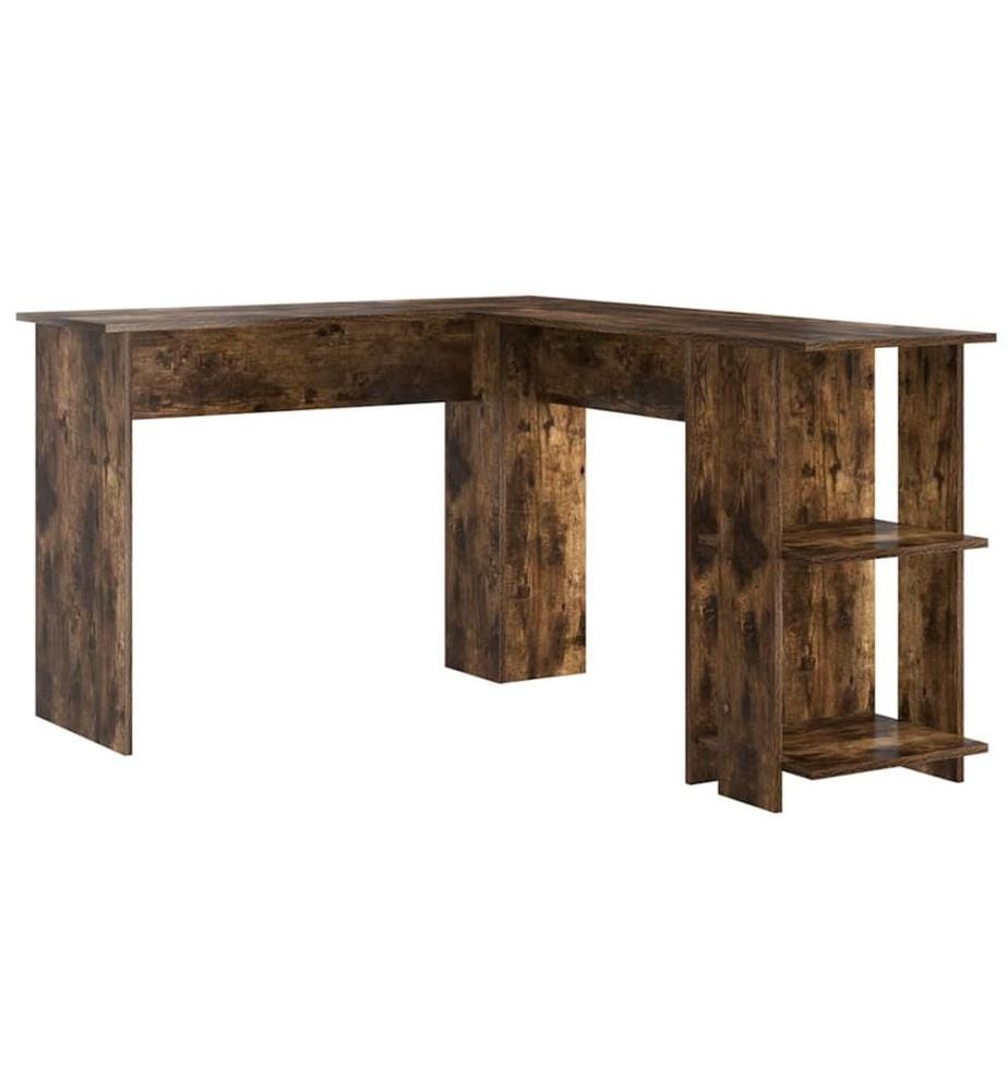 Scrivania d'angolo Quercia affumicata 140 x 113,5 x 75 cm Legno ingegnerizzato